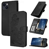 cheap iPhone Cases-Phone Case For iPhone 16 iPhone 15 Pro Max iPhone 14 13 12 11 Pro Max Mini SE X XR XS Max 8 7 Plus Wallet Case Magnetic with Wrist Strap Kickstand Flower Floral TPU PU Leather