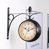 economico Decorazioni da parete-orologio da parete retrò fronte-retro stile antico europeo creativo classico orologi da parete soggiorno all'aperto camera da letto studio decorazione della parete 5 pollici