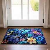 cheap Doormats-Pointillism Flowers Doormat Floor Mats Washable Rugs Kitchen Mat Non-Slip Oil Proof Rug Indoor Outdoor Mat Bedroom Decor Bathroom Mat Entrance Rug