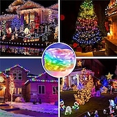 economico Striscie luci USB-luci di stringa di fata intelligenti app luci di stringa di fata a led controllate con telecomando, luci scintillanti a led rgb sincronizzate con musica luci per feste di natale per natale matrimonio