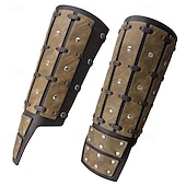preiswerte Rüstung-Retro Vintage Punk &amp; Gothic Mittelalterlich Rüstung Armband Handgelenkstütze Wikinger Tempelritter Kreuzritter Ranger Schildmaid Bogenschießen Kostüm Herren Vikinger Fantasie Halloween Karneval