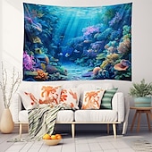cheap Ocean Beach Tapestry-Undersea Landscape Hanging Tapestry Wall Art Large Tapestry Mural Decor Photograph Backdrop Blanket Curtain Home Bedroom Living Room Decoration