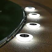 tanie Światła gruntowe-4 szt. Słoneczne zewnętrzne oświetlenie dziedzińca ip65 wodoodporne oświetlenie wkopane do willi ogrodowej przydomowa ścieżka schody dekoracja krajobrazowa oświetlenie trawnika