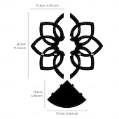 abordables décoration murale en métal-1pc présentoir mural à ongles créatif minimaliste (à l&#039;exclusion des clous) ligne minimaliste huit pétales de fleur en forme de mur pendentif décoratif support d&#039;angle décoratif assemblé à la main en