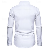 baratos camisas masculinas não de ferro-Homens Camisa Social camisa de verão Camisa casual camisa de praia camisa de colarinho camisa de botão Preto Branco Azul Marinha Manga Longa Estampado Cashemere Lapela Férias Havaiana Bolsos Roupa