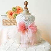 abordables Robes-Chien Chat Robe Mignon Occasionnel Hiver Respirant Doux Lavable Confortable Extérieur Décontracté Quotidien Vêtements pour Chiens for Bichon Frisé Spitz Nain Bébé Animal Papillon Petit