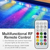 cheap Underwater Lights-2pcs Rechargeable Submersible Pool LED Light with Remote Control, LED Underwater Light Multicolor LED Diving Pool Light USB Timer Color Changing Aquarium Fish Tank Night Light