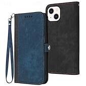 Недорогие Чехлы для iPhone-Чехол для iPhone 16 iPhone 15 Pro Max iPhone 14 13 12 11 Pro Max Mini SE X XR XS Max 8 7 Plus кошелек магнитный с ремешком для запястья подставка ретро TPU PU кожа