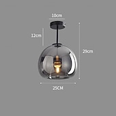 abordables Luces de techo-Lámpara colgante LED, luz de isla, lámpara de metal moderna de vidrio ámbar para oficina en casa, comedor, dormitorio, sala de estar, blanco cálido 110-120v 220-240v