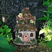 baratos Evento e suprimentos de festa-encantador portão de jardim de fadas, decoração caprichosa de árvore de madeira para porta, pátio e jardim - delicioso artesanato de ornamento de madeira para decoração de casa de conto de fadas