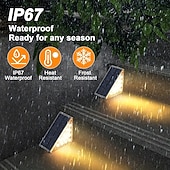 Недорогие Наземные огни-Солнечные фонари на террасе с датчиком движения, светильники для ступенек, водонепроницаемые уличные светильники для ступенек, автоматическое включение/выключение солнечных фонарей для ступенек, лестниц, крыльцо, двор, патио, дорожка, украшение