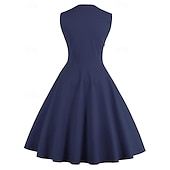 ieftine Rochii-Buline 1950 Rochie de Cocktail Rochii O rochie de linie Rochie Flare Buline Pentru femei Mascaradă Evenimente / Petrecere Petrecerea Burlăcițelor Adulți Rochie Rochii de acasă