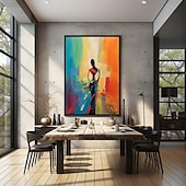 preiswerte Gemälde mit Menschen-Großes handgemaltes Pattle-Messer-Ballett-Ölgemälde einer tanzenden Frau, tanzendes Mädchen-Ölgemälde, Kunst auf Leinwand, tanzende Mädchen-Wandkunst, abstraktes Gril-Gemälde für Schlafzimmer,