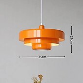 preiswerte Pendelleuchte-LED-Kronleuchter, Deckenleuchte, Macaron, Retro-Aluminium, nordischer Stil, Café-Bar, warmes Licht, 1 Licht, 110–120 V, 220–240 V