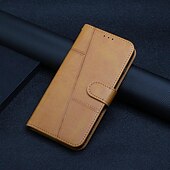 お買い得  iPhone用ケース-電話 ケース 用途 iPhone 16 iPhone 15 Pro Max iPhone 14 13 12 11 Pro Max Mini SE X XR XS Max 8 7 Plus ウォレットカードケース 磁石バックル リストストラップ付き キックスタンド 幾何学模様 TPU PUレザー