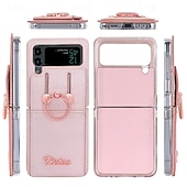 お買い得  サムスン用ケース-電話 ケース 用途 サムスンのギャラクシー Zフリップ6 Z Flip 5 Z Flip 4 Z Flip 3 フリップカバー バンカーリング カード挿入口 耐衝撃 レトロ風 PC PUレザー