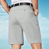 preiswerte Lässige Shorts-Herren Kleid-Shorts Lässige Shorts Höhenanstieg Einfarbig Atmungsaktiv Leichtgewichtig Knielänge Casual Basic Klassisch weiß grau Schwarz Hoher Taillenbund Unelastisch