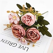 economico Il signor e la signora matrimonio-2 pezzi simulati di rosa artificiale palla crisantemo decorazione della casa ornamenti di fiori artificiali oggetti di scena di nozze fiori artificiali
