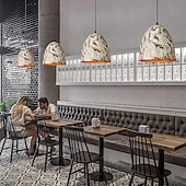 cheap Island Lights-LED Chandeliers Wabi Sabi Snakeskin Pendant Lights,Japanese Steel Shade Chandelier Modern Minimalist Hanging Lamp,Creative Droplight for Bedroom Kitchen Island Restaurant,30x31cm