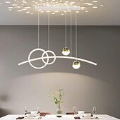 abordables Éclairages pour îlot-120 cm Intensité Réglable Lampe suspendue Aluminium Le Gel de Silice Style artistique Nouveauté Tendance Finitions Peintes Noir Artistique Moderne 110-240 V