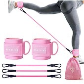 お買い得  ストレス解消グッズ-フィットネスアンクルバックルヒップとレッグトレーナーアンクルループレッグストラップ弾性バンドガントリーアンクルバックルアクセサリー