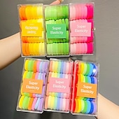 abordables Élastiques et nœuds pour cheveux-Accessoires Cheveux Enfants Fille Couleur unie Anneau porte-serviettes noir [32 pièces] Anneau porte-serviettes jaune [32 pièces] Anneau porte-serviettes violet [32 pièces]
