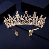 cheap Hair Styling Accessories-Luxury Queen&#039;s Crown Wedding Banquet Party Pan Hair Crown Water Diamond Hair Accessories Bride Crown Headband