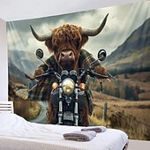 baratos tapeçarias de animais-praia iaque óculos de sol pendurado tapeçaria arte da parede grande tapeçaria mural decoração fotografia pano de fundo cobertor cortina casa quarto sala de estar decoração