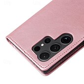 Χαμηλού Κόστους Samsung Θήκη-τηλέφωνο tok Για Samsung Galaxy S24 S23 S22 S21 Ultra Plus A54 A34 A14 Σημείωση 20 10 S25 Ultra Θήκη κάρτας πορτοφολιού με λουράκι καρπού Σταντ ποδηλάτου Υποδοχή κάρτας Ρετρό TPU PU δέρμα