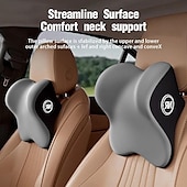 cheap Car Seat Covers-2 PCSCar Headrest Lumbar Support Lumbar Cushion Memory Foam Cushion Backrest Lumbar Pillow Car Comfortable Neck Pillow Car Accsesorie