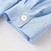 economico Casual da lavoro-Per uomo Camicia in cotone e lino Semplice Vacanza Nero Bianco Vino Azzurro cielo Manica Lunga Bavero Abbigliamento