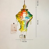 preiswerte Insellichter-LED-Pendelleuchte, Glas, Vintage, bunt, Wassertropfen, 110–240 V