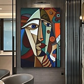 preiswerte Gemälde mit Menschen-handgemaltes Ölgemälde Pablo Picasso, berühmtes Gemälde aufgerollte Leinwand, berühmtes Mädchen, Leinwandkunst, kein gerahmtes Wandkunstgemälde, Heimwanddekoration