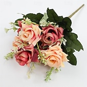 economico Il signor e la signora matrimonio-2 pezzi simulati di rosa artificiale palla crisantemo decorazione della casa ornamenti di fiori artificiali oggetti di scena di nozze fiori artificiali