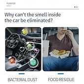 cheap Car Air Purifiers-Solar Portable Car Air Purifier Freshener With HEPA Filter Negative Ion Generator Odor Removal Smoke Car Accessiories