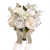 abordables Articles de fête-Ange éternel 958, tissu en soie rétro frais pour l&#039;extérieur, fleurs à main, fournitures de mariage pour les mariés