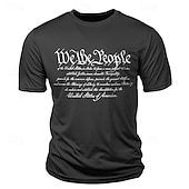  Men's Graphic T-Shirt "We the People" US Constitution American Patriotism Short Sleeve