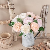 economico Il signor e la signora matrimonio-5 pezzi di rosa occidentale nucleo peonia singola testa fiore di simulazione decorazione della casa fiore artificiale fiore portatile di nozze
