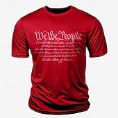  Men's Graphic T-Shirt "We the People" US Constitution American Patriotism Short Sleeve