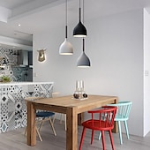 economico Luci a sospensione-Lampada a sospensione a forma di lacrima in metallo 3 lampadine illuminazione a soffitto da pranzo con baldacchino lineare in nero lampadario per sala da pranzo, soggiorno, isola cucina luci sospese