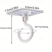 cheap Home Storage &amp; Hooks-5pcs Rotatable Plastic Ceiling Hooks for Hanging Plants, Lanterns, Wind Chimes - Adhesive Ceiling Hooks, Easy to Install, No Drill Needed - Contemporary Style Ceiling Mount Hooks for Decoration