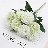 economico Il signor e la signora matrimonio-2 pezzi simulati di rosa artificiale palla crisantemo decorazione della casa ornamenti di fiori artificiali oggetti di scena di nozze fiori artificiali