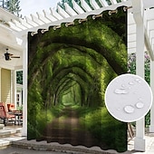 billiga Vattentäta gardiner-vattentät utomhusgardinskydd, utomhusgardiner, skjutbara uteplatsgardiner, pergolagardiner grommet skog för lusthus, balkong, veranda, fest