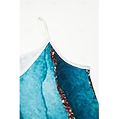 ieftine Rochii Art&amp;Design-Rochie Mini Femei Rochie Petite Rochie Petite Rochie de Vară Rochie A Line Rochie de Vară Vacanță Modă Stilată în Aer Liber Vacanță Zile de Zi Ajustare Regualară Ombre Marmură Fără Mâneci Decolteu în