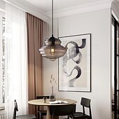 economico Luci Isola cucina-lampada a sospensione a led, design a lanterna, lampadario moderno in vetro metallo di grandi dimensioni, stile retrò adatto per cucina con lampadari, bancone bar, negozi/caffetterie, sala da pranzo,