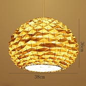 abordables Suspension-Lampe suspendue LED moderne en rotin tissé ananas, 1 lumière, 110-240v
