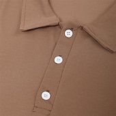 preiswerte Klassisches Poloshirt für Herren-Herren Golfhemd Strickpolo Strasse Casual Polo-Kragen Klassisch Langarm Modisch Brautkleider schlicht Feste Farbe Glatt Knopf vorne Einfach Frühling &amp; Herbst Regular Fit Schwarz Weiß Hellgrün Rosa