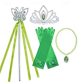 baratos festa de verão havaiano-Conjunto de cosplay de acessórios de princesa combinação elsa coroa colar de luva