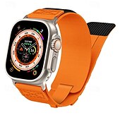 Χαμηλού Κόστους Ζώνες Apple Watch-Αθλητικό Μπρασελέ Συμβατό με Ζάντα ρολογιού Apple Watch 38mm 40mm 41mm 42mm 44mm 45mm 49mm Πολλαπλών στρώσεων Ελαστικό Τραχύς Νάιλον Ανταλλακτικό λουράκι ρολογιού για iwatch Ultra 2 Series 9 8 7 SE 6