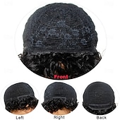 abordables Perruques sans bonnet-Perruques de cheveux humains avec frange cheveux courts noir machine vague bob pour les femmes noires perruques